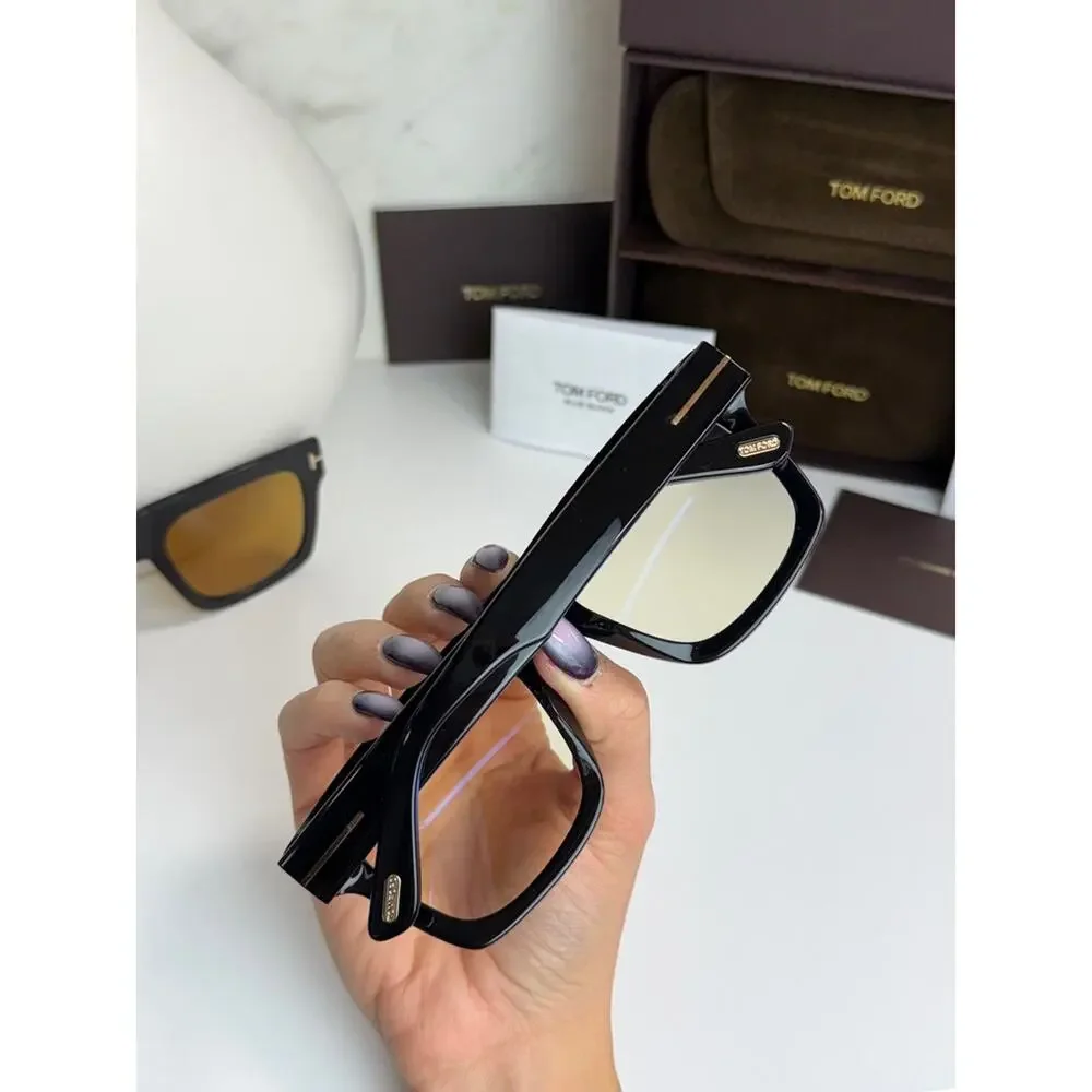 NEW Tom Ford FT6068-B Fausto Clip On Bluelight Frames in Black Yellow